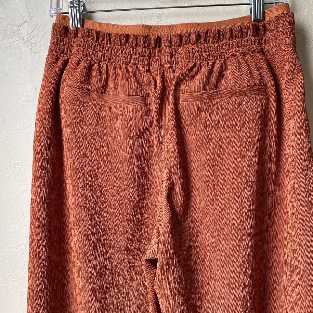 Athleta Eco Wide Leg Crop Pants Sunbaked Clay Mid Rise Stretch Size 6 - Picture 5 of 6